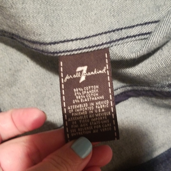 7 for all mankind dark wash jean jacket - Picture 7 of 8